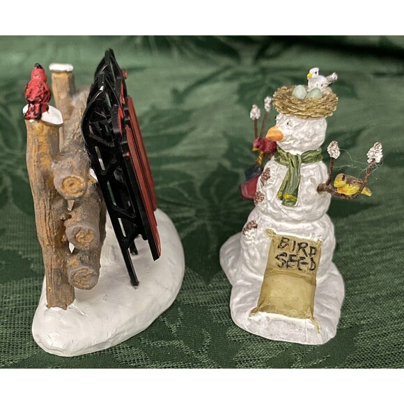 Lemax Christmas Village Sleds At Rest 44226 Fine Feathered Friends 32731 Figure - Picture 2 of 6
